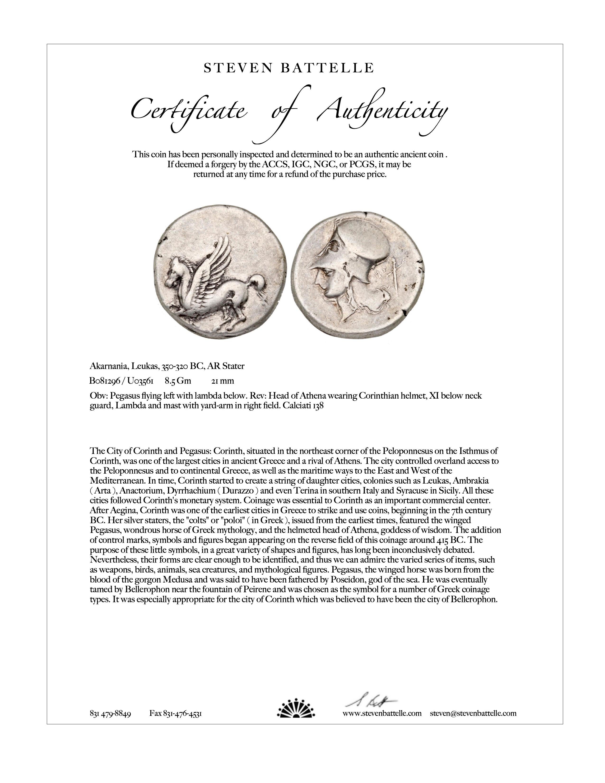 Ancient Greek 4th Century Bc Corinth Pegasus Coin Diamonds 18k Gold Pendant For Sale 6