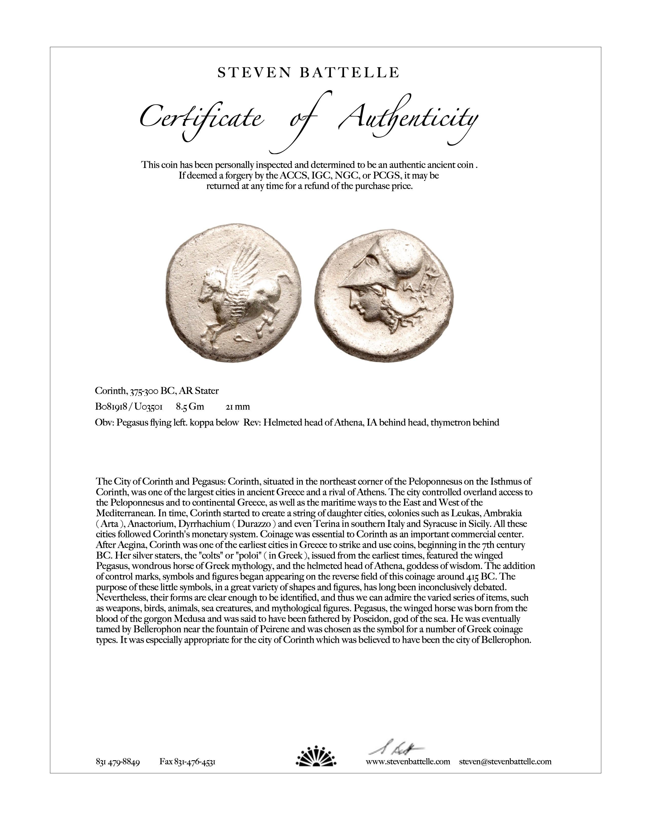 Pendentif en or 22K de l'ancienne Grèce du IVe siècle av. J.-C. Corinthe Pegasus Coin Diamants en vente 7