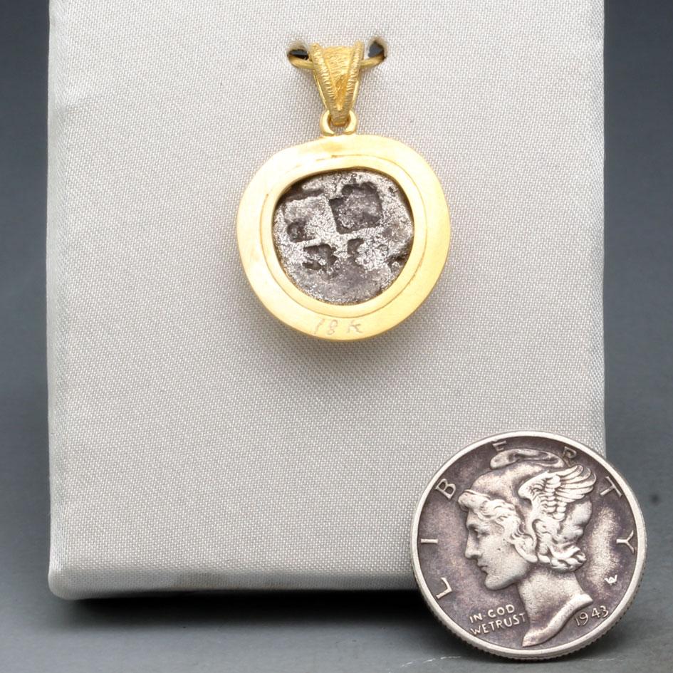 Ancient Greek 5th Century BC Ephesus Bee Coin 18k Gold Pendant 5