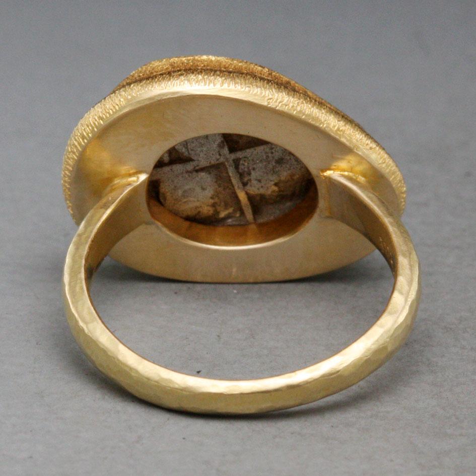 Ancient Greek 5th Century BC Ephesus Bee Coin 18K Gold Ring For Sale 2