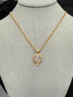 Ancient Greek 5th Century BC Horse Coin Diamonds 18K Gold Pendant
