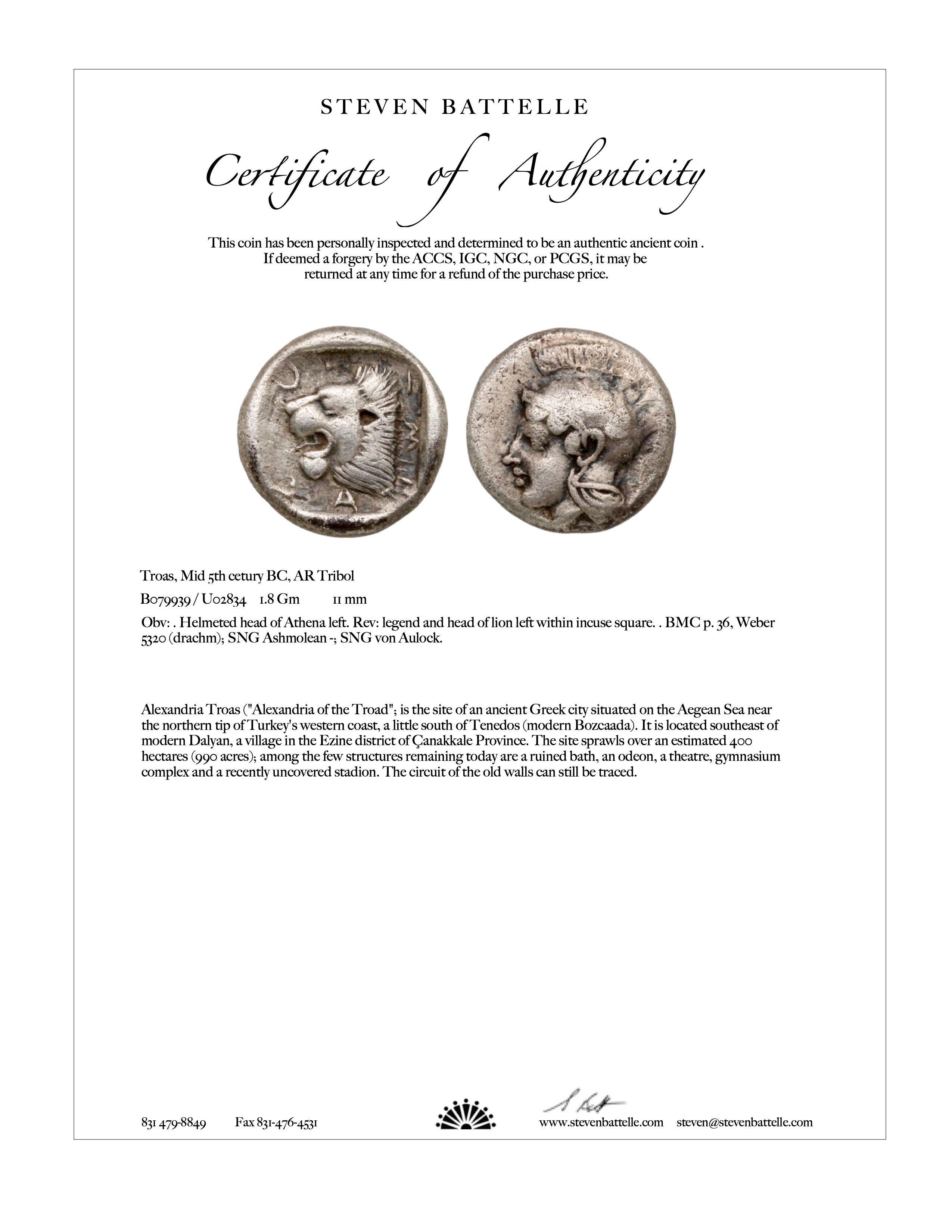 Ancient Greek 5th Century BC Lion Athena Coin 22K Gold Pendant 6