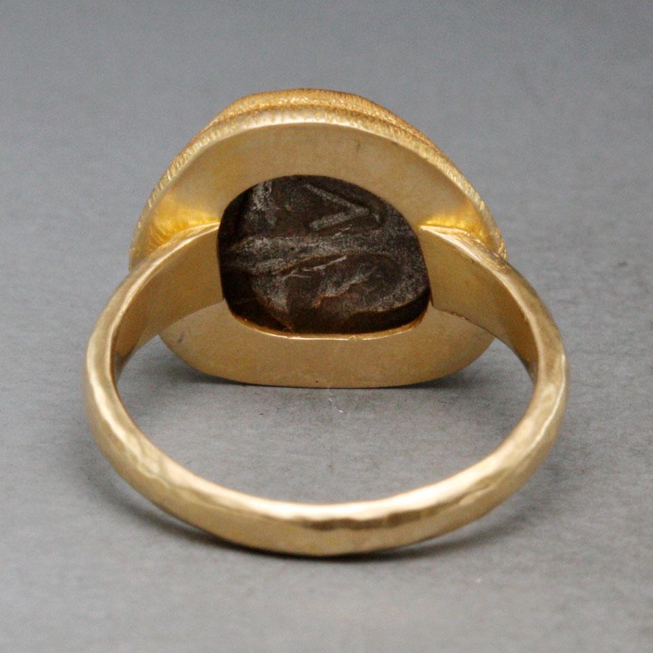 Ancient Greek 5th Century BC Medusa Coin 18K Gold Ring 2