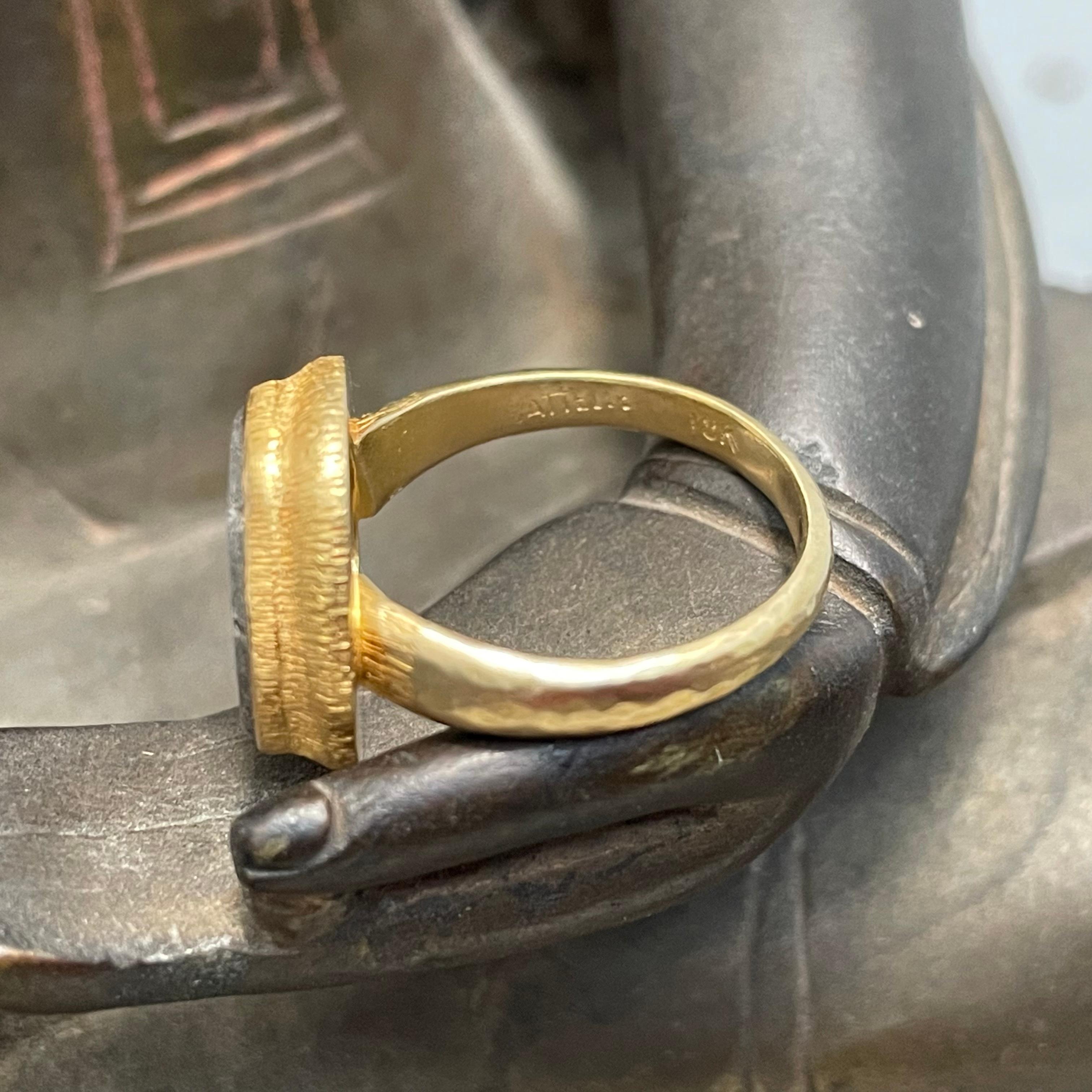 greek face ring