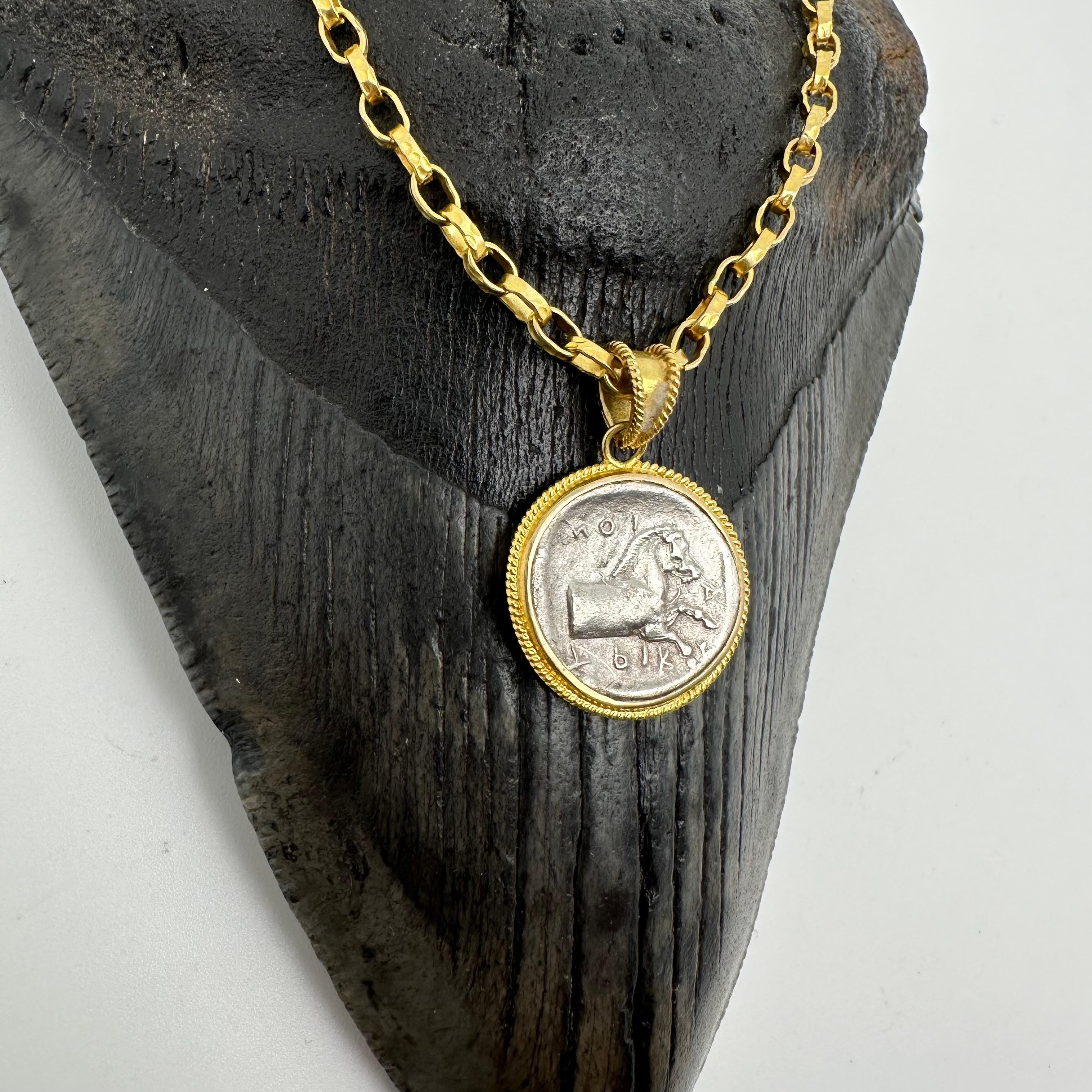 An authentic ancient Greek silver 