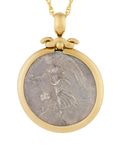 Ancient Greek Athena and Nike Coin Pendant