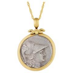 Ancient Greek Athena and Nike Coin Pendant