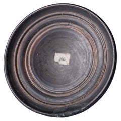 Ancient Greek Black Glaze Terracotta Dish 