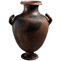 Greek Black Glazed Pottery Hydria