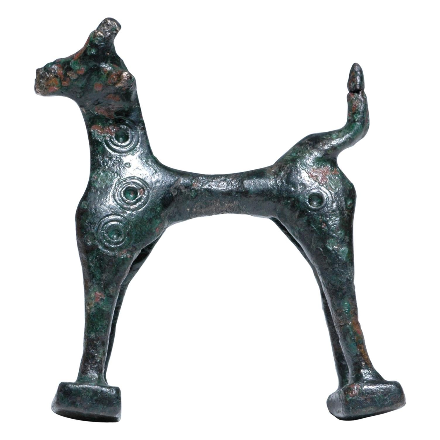 Ancient Greek Bronze Geometric Deer For Sale
