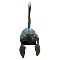 Used Ancient Greek Bronze Spartan Corinthian Helmet