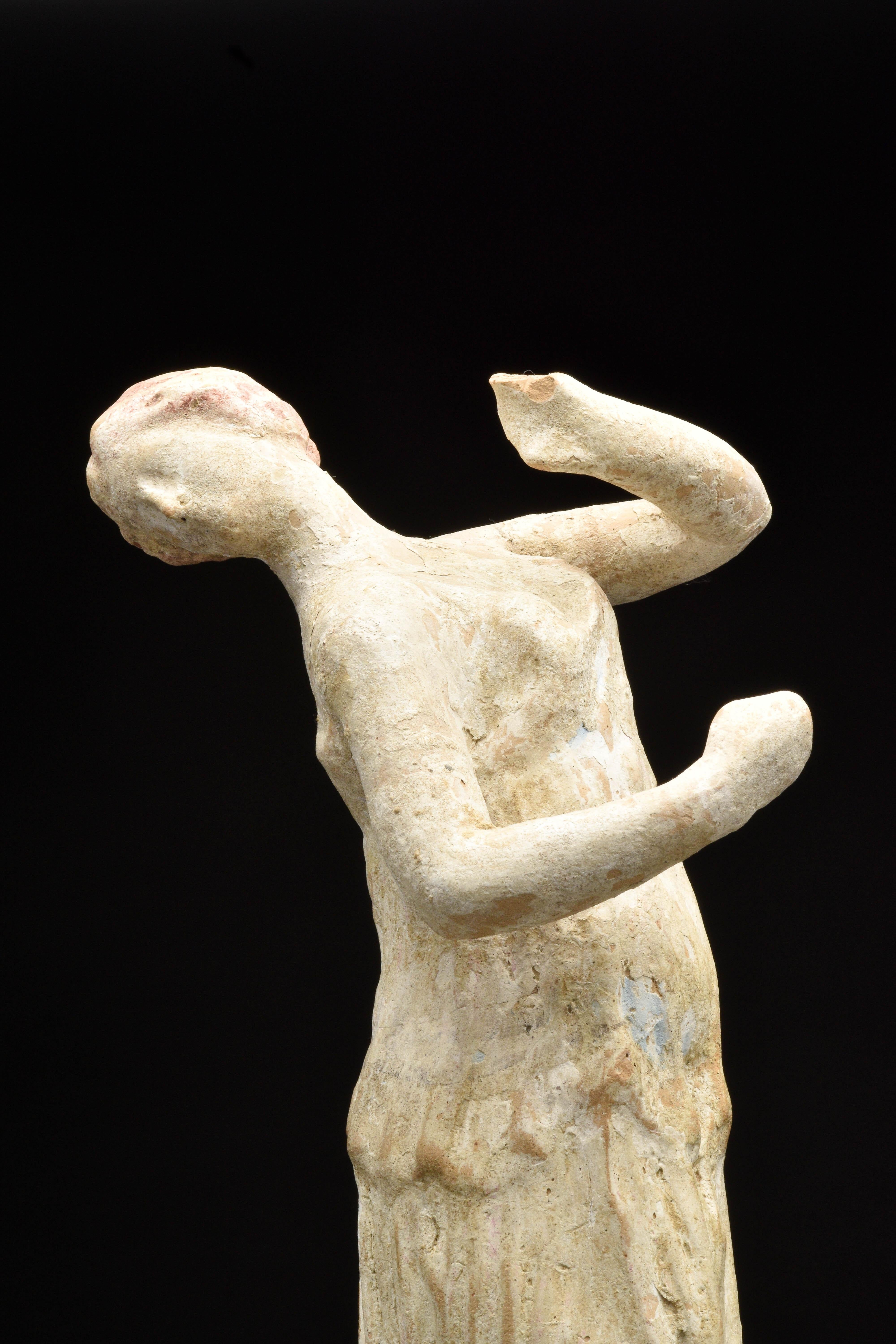 Ancient Greek Canosan Terracotta Dancing Woman  In Fair Condition In London, GB