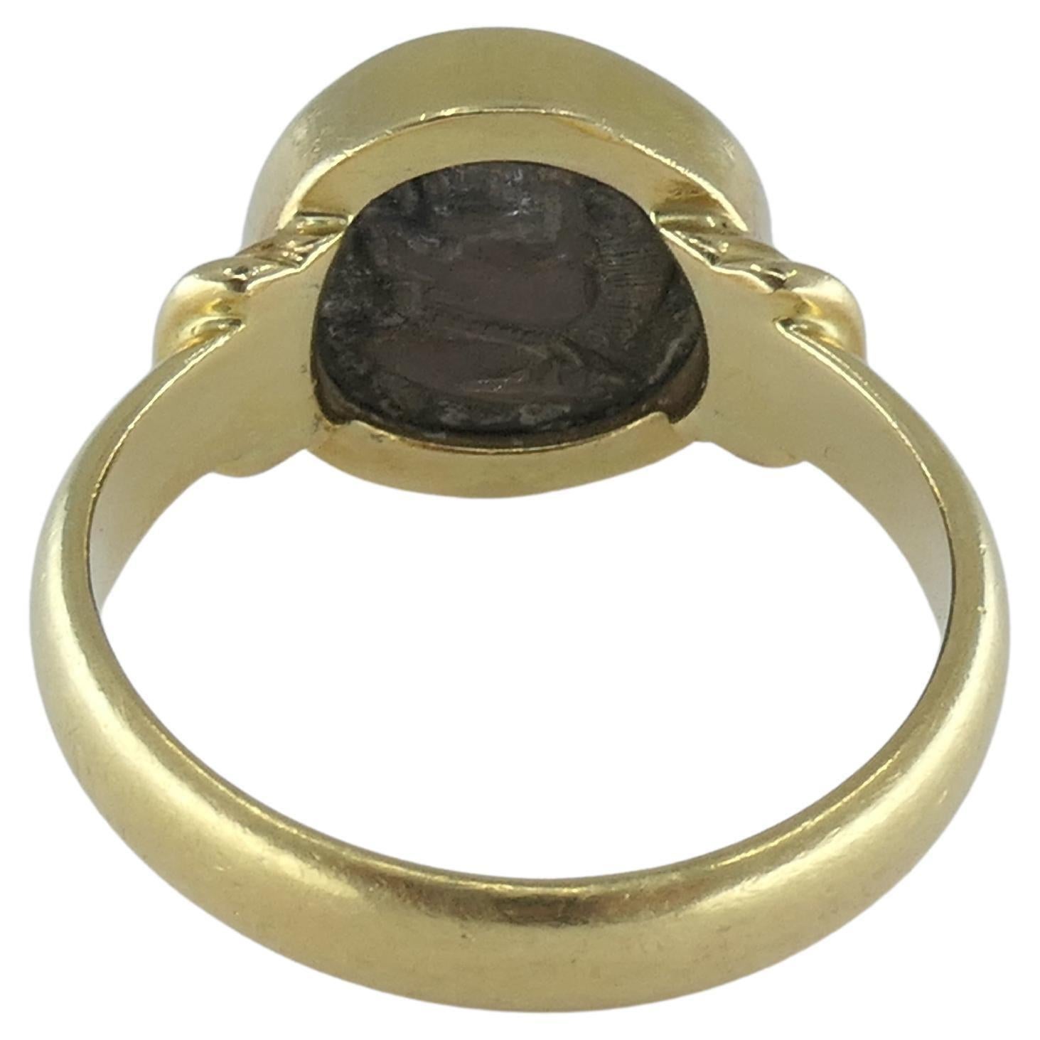 Ancient Greek Coin 18k Gold Ring In Excellent Condition In Beverly Hills, CA