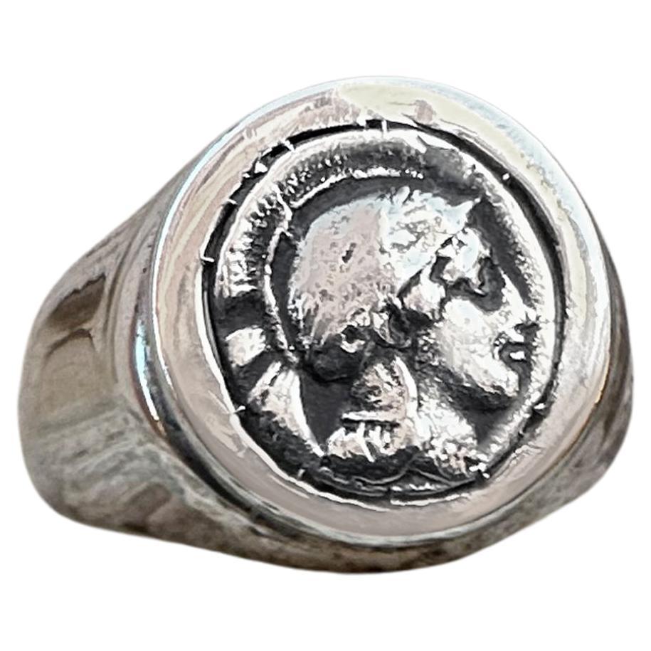Ancient Greek Coin 5th century BC Silver Ring depicting the Goddess ...