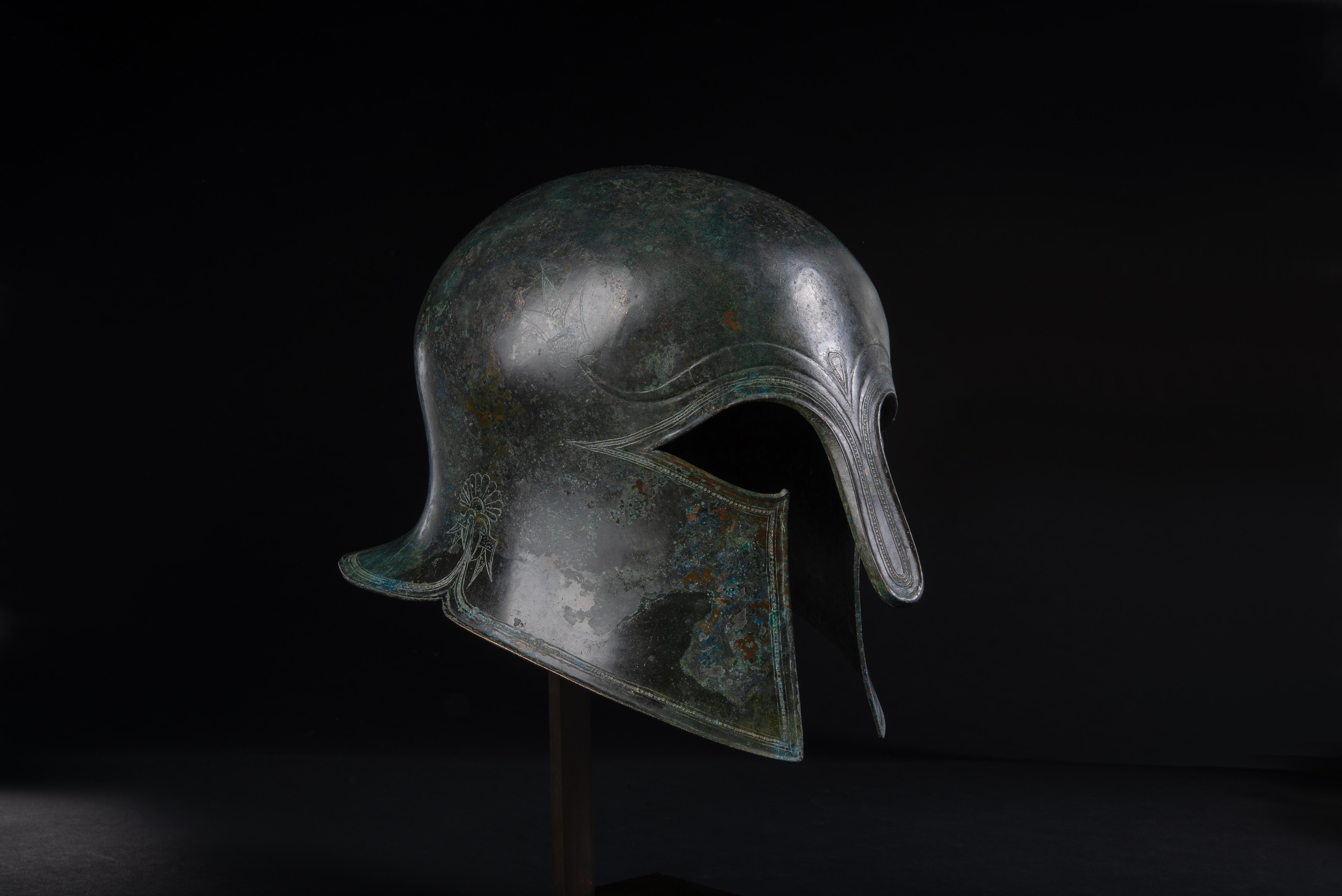 Antikes griechisches korinthisches Helm (Klassisch-griechisch) im Angebot