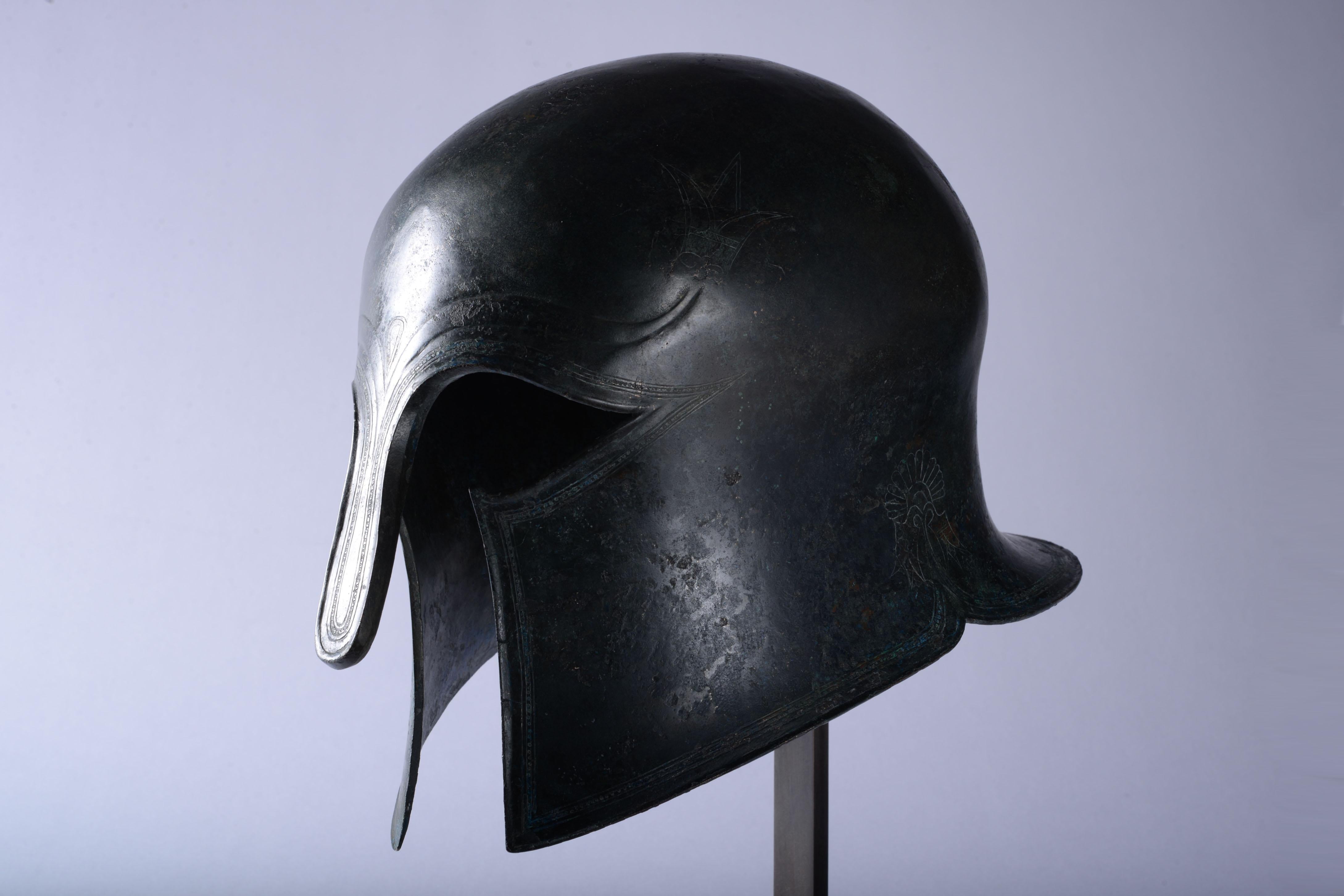 greek warrior helmets