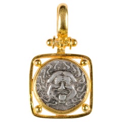 Ciondolo con moneta dracma greca antica (solo ciondolo)