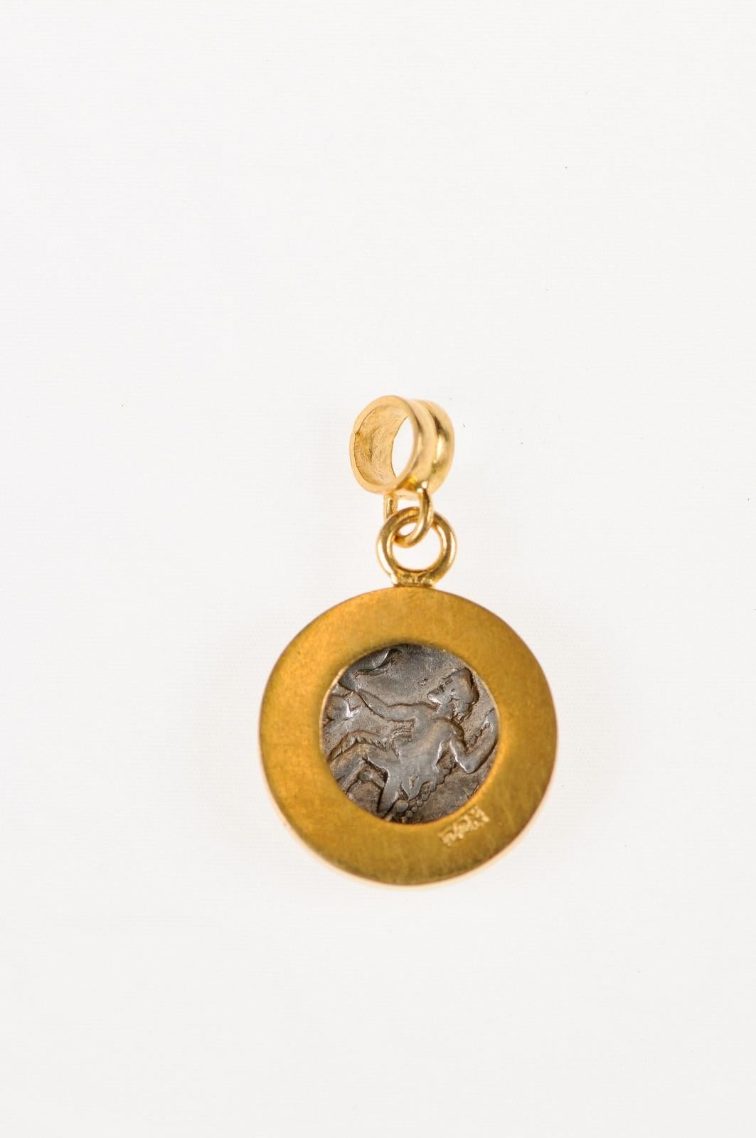 Antiker griechischer Drachm-Anhänger (pendant nur) für Damen oder Herren im Angebot