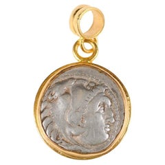 Antique Ancient Greek Drachm Pendant (pendant only)