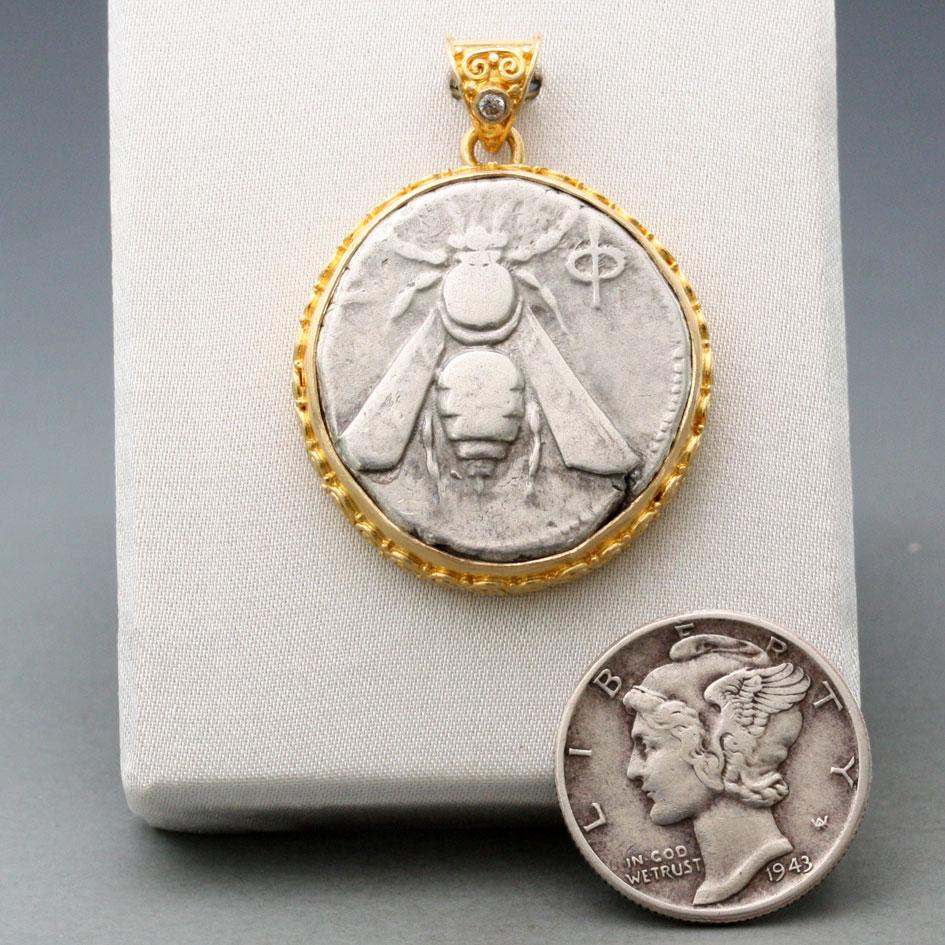 ancient greek coin pendant