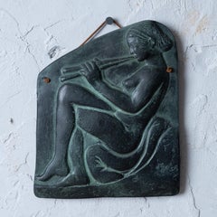 Ancient Greek Flute Player Relief, c.1960