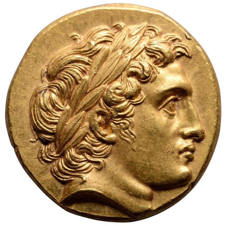 Ancient Greek Gold Stater Coin of Alexander the Great, 322 BC at