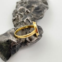 Ancient Greek 5th Century BC Lion Coin 18K Gold Ring