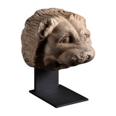 Ancient Greek Marble Lion Architectural Waterspout from a Temple