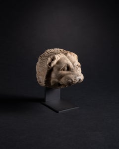 Ancient Greek Marble Lion Architectural Waterspout from a Temple
