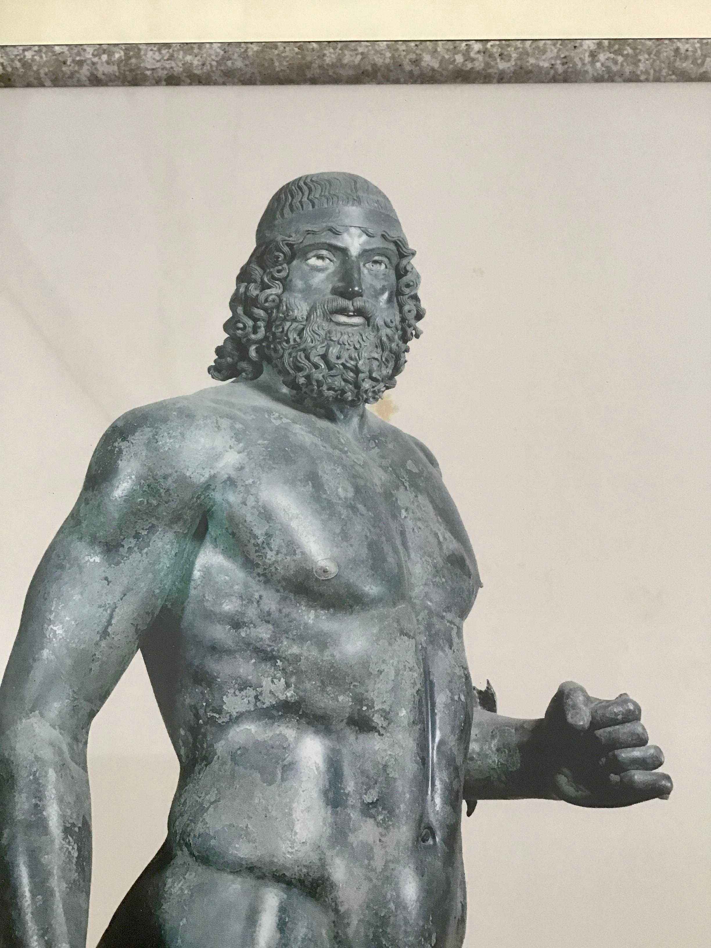 Ancient Greek Men Statues Photographs, a Pair For Sale 3