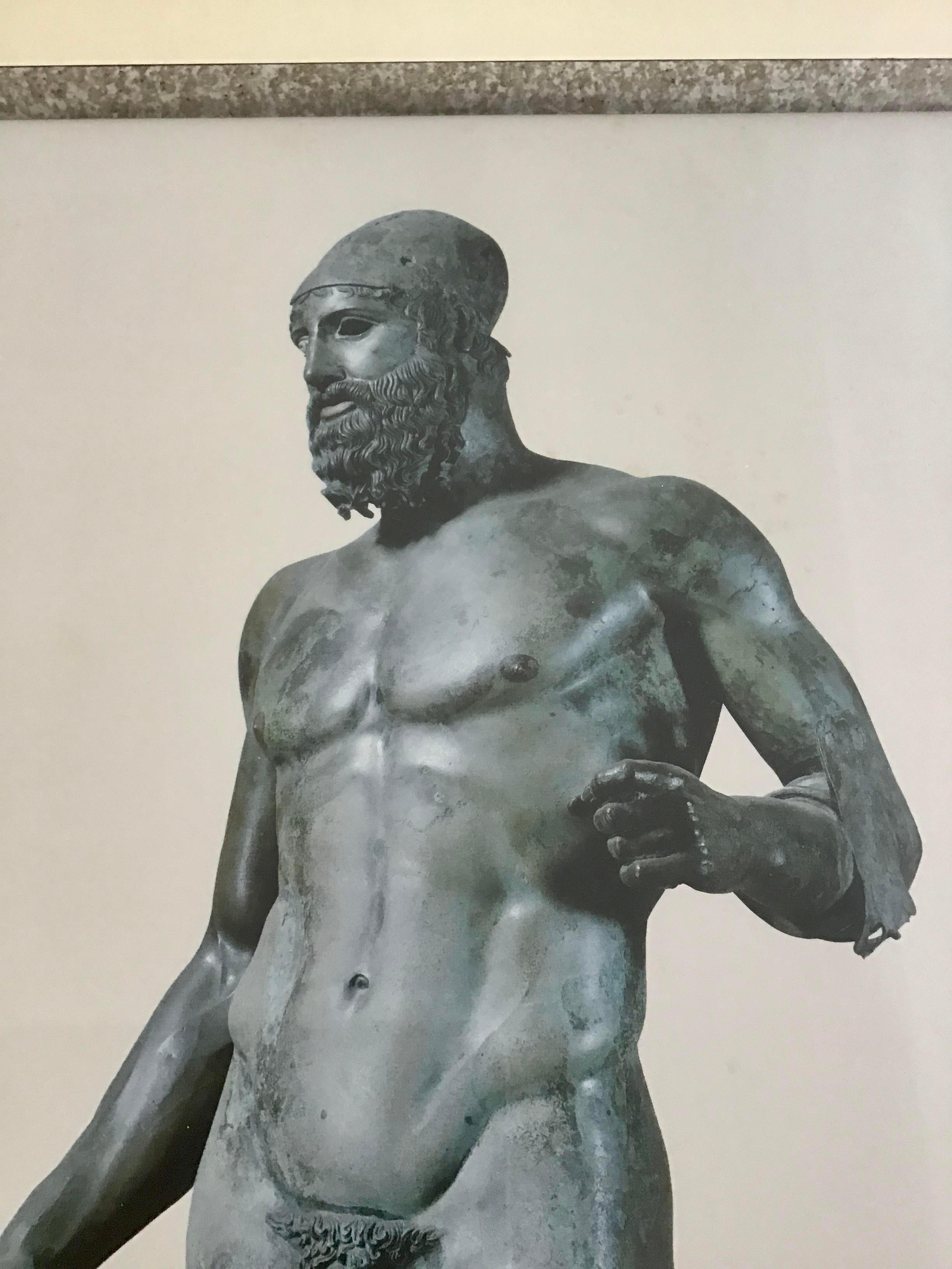 Ancient Greek Men Statues Photographs, a Pair For Sale 4