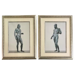 Ancient Greek Men Statues Photographs, a Pair