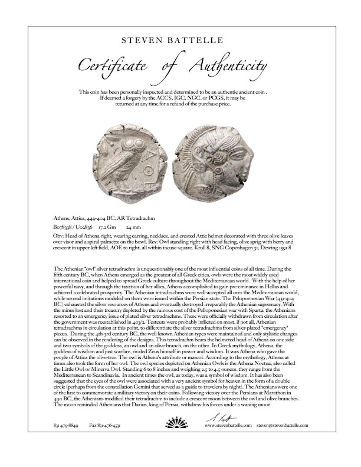 Ancient Greek Owl Coin Diamond 18K Gold Pendant 4