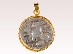 Ancient Greek Owl Coin Pendant (pendant only)