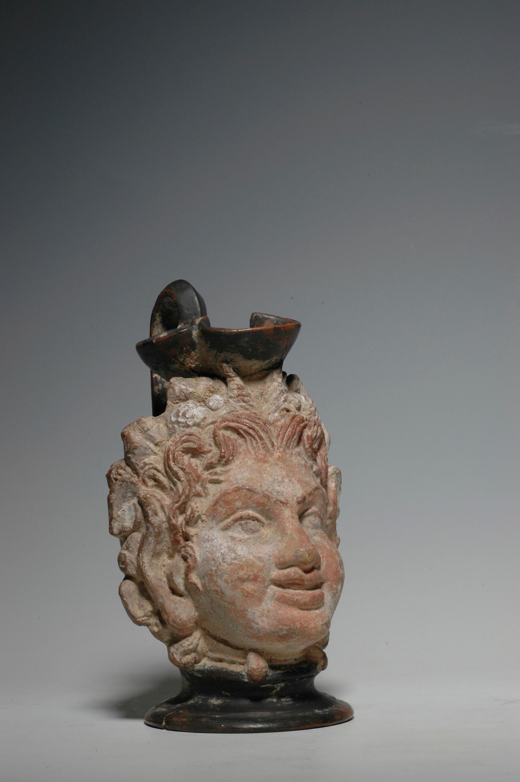 greek head vase