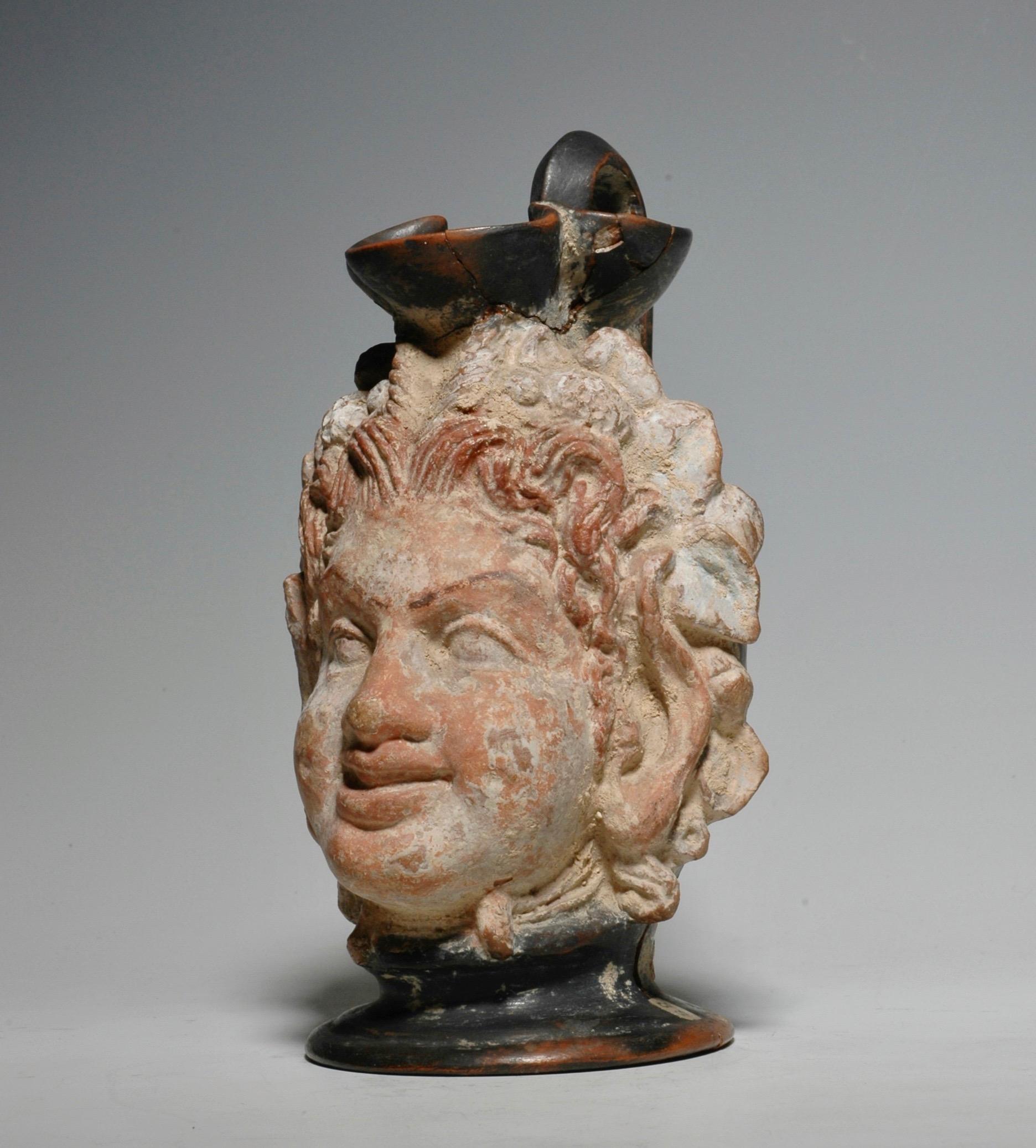 grecian head vase