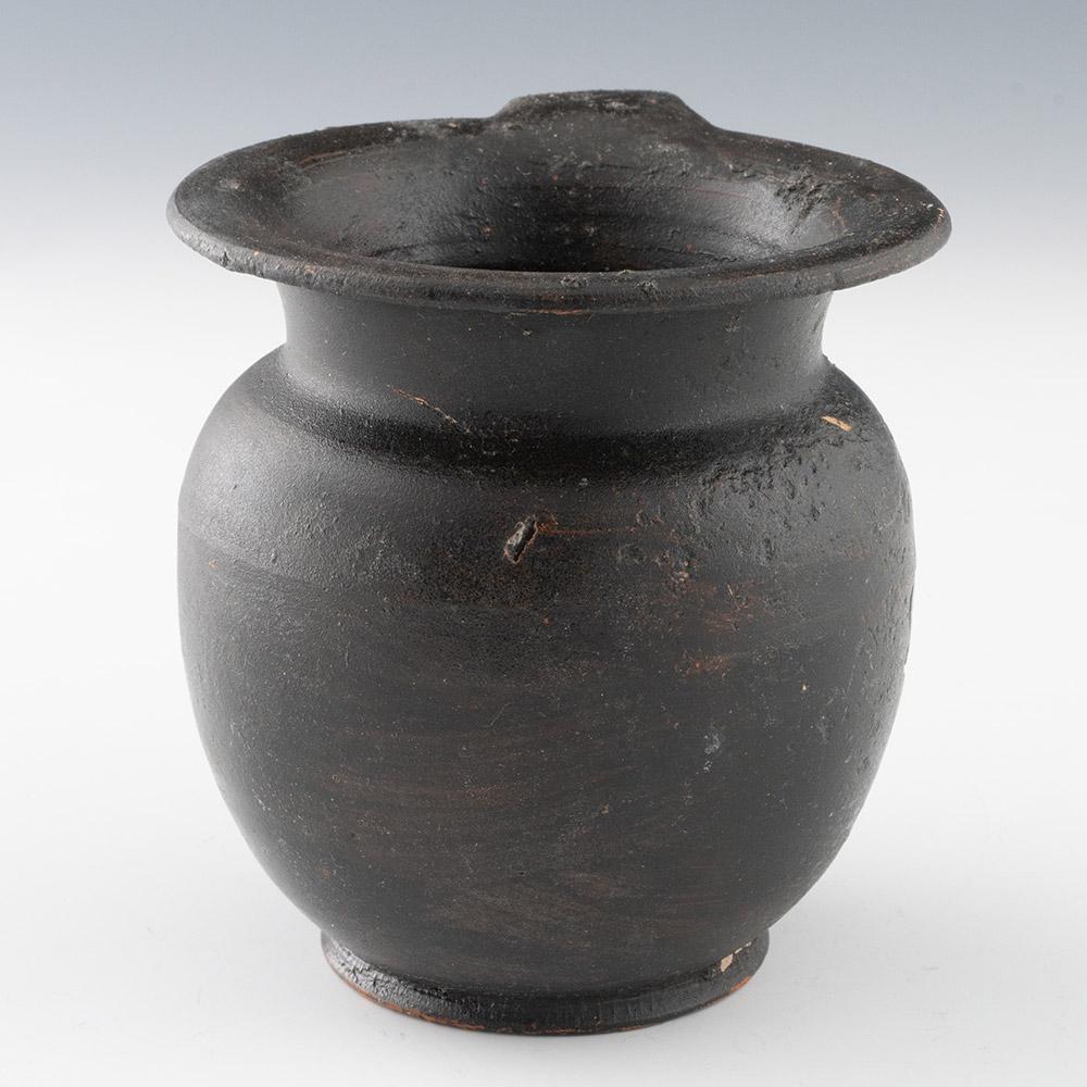 Grec classique Poterie grecque antique Attique Coupe à glaçure noire v450BC en vente