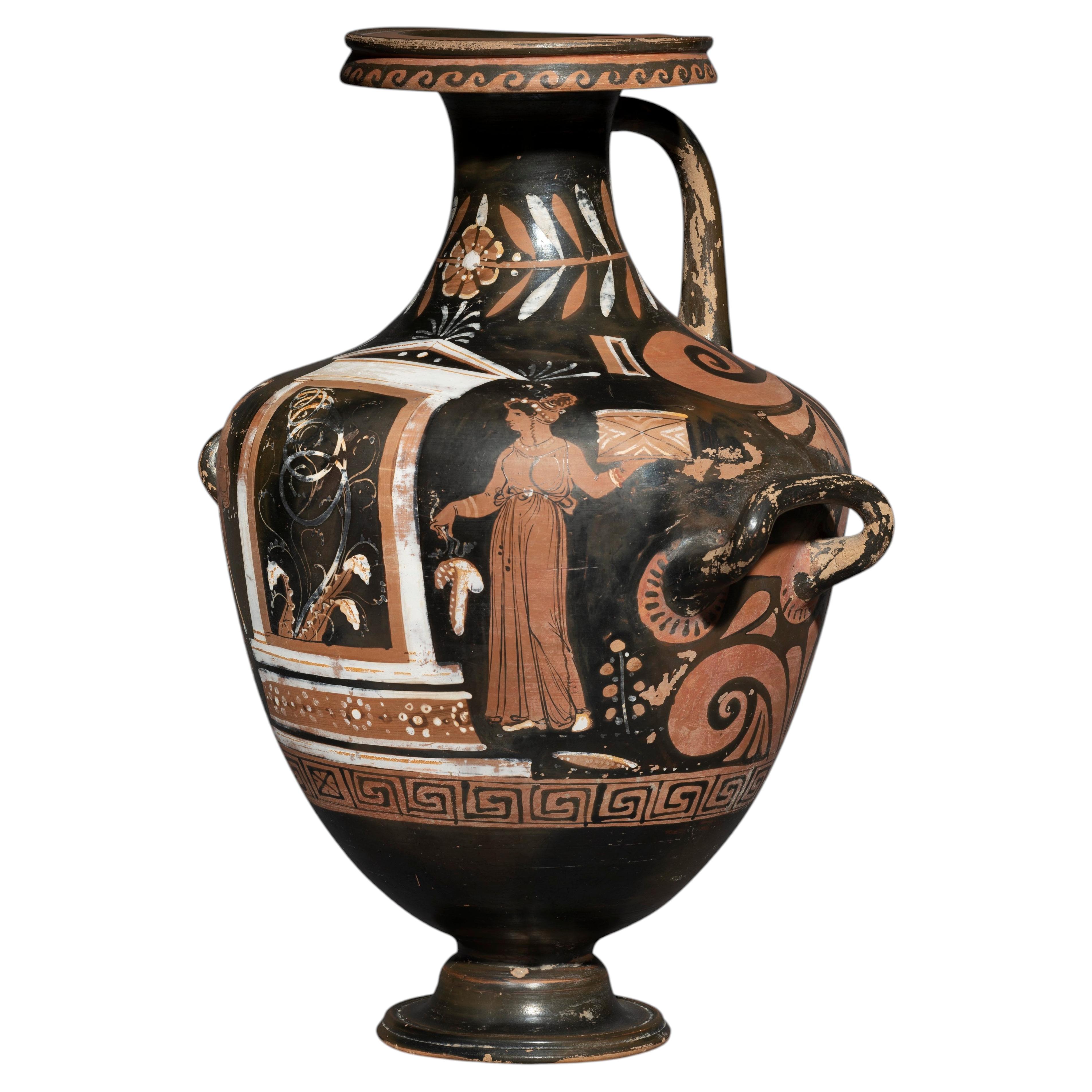 Greek Apulian Red-Figure Hydria, circle of the Darius and Underworld Painters
