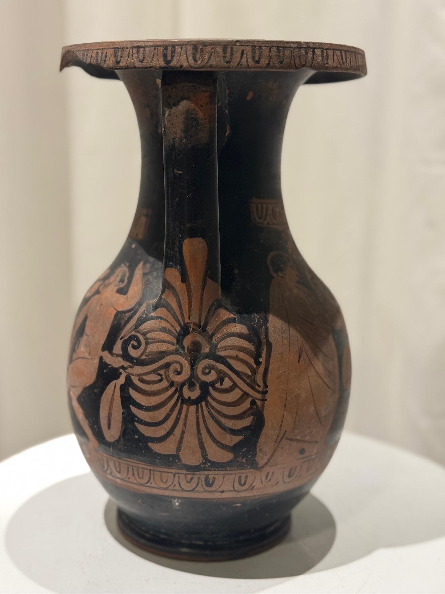Hand-Painted Ancient Greek Red-Figure Terracotta Pelike (Jar), 5th–4th Century BCE For Sale