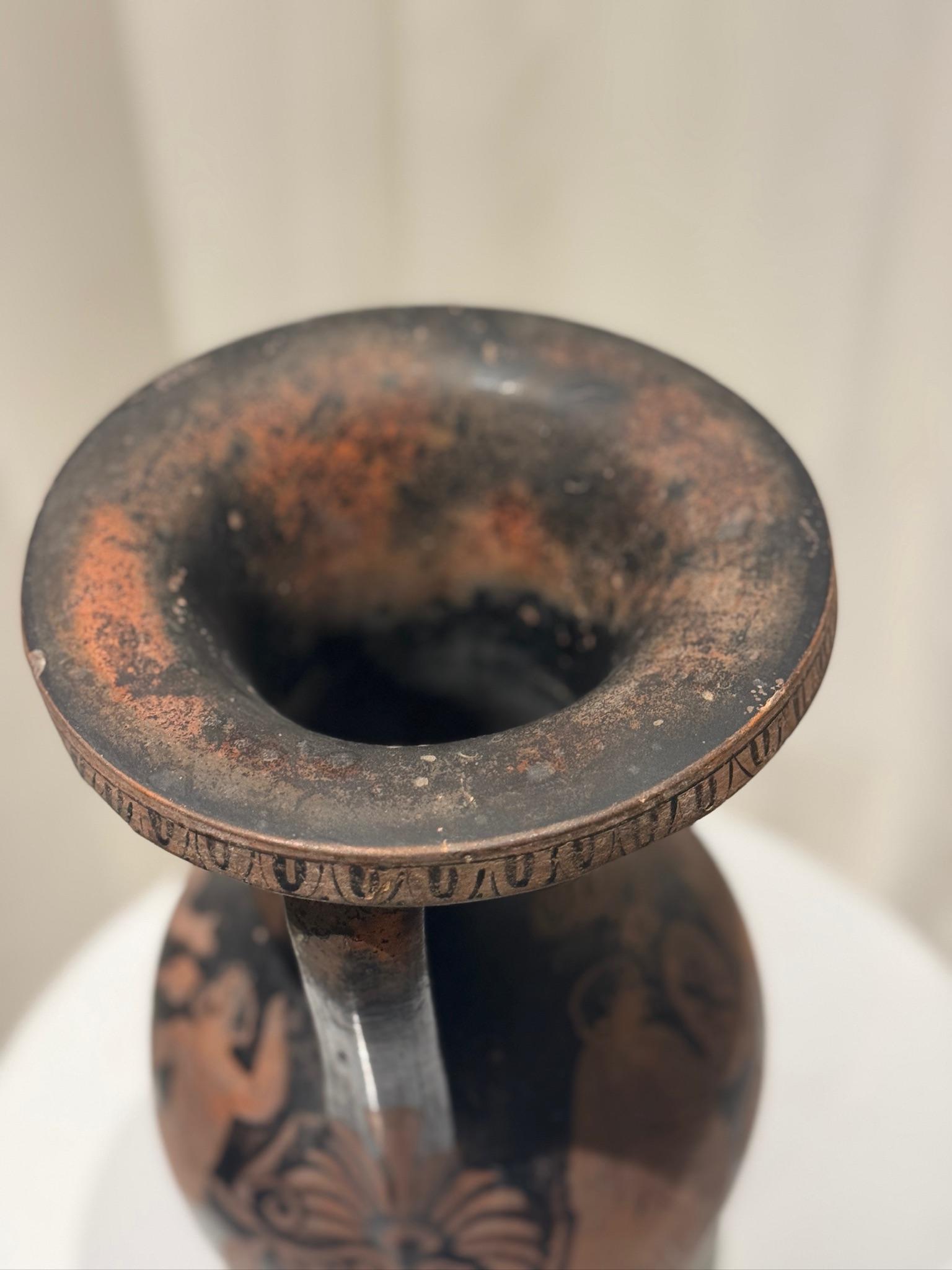 Ancient Greek Red-Figure Terracotta Pelike (Jar), 5th–4th Century BCE In Good Condition For Sale In West Hollywood, CA
