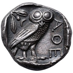 Antike griechische Silber Athener Eule Tetradrachm Münze, 454 v. Chr