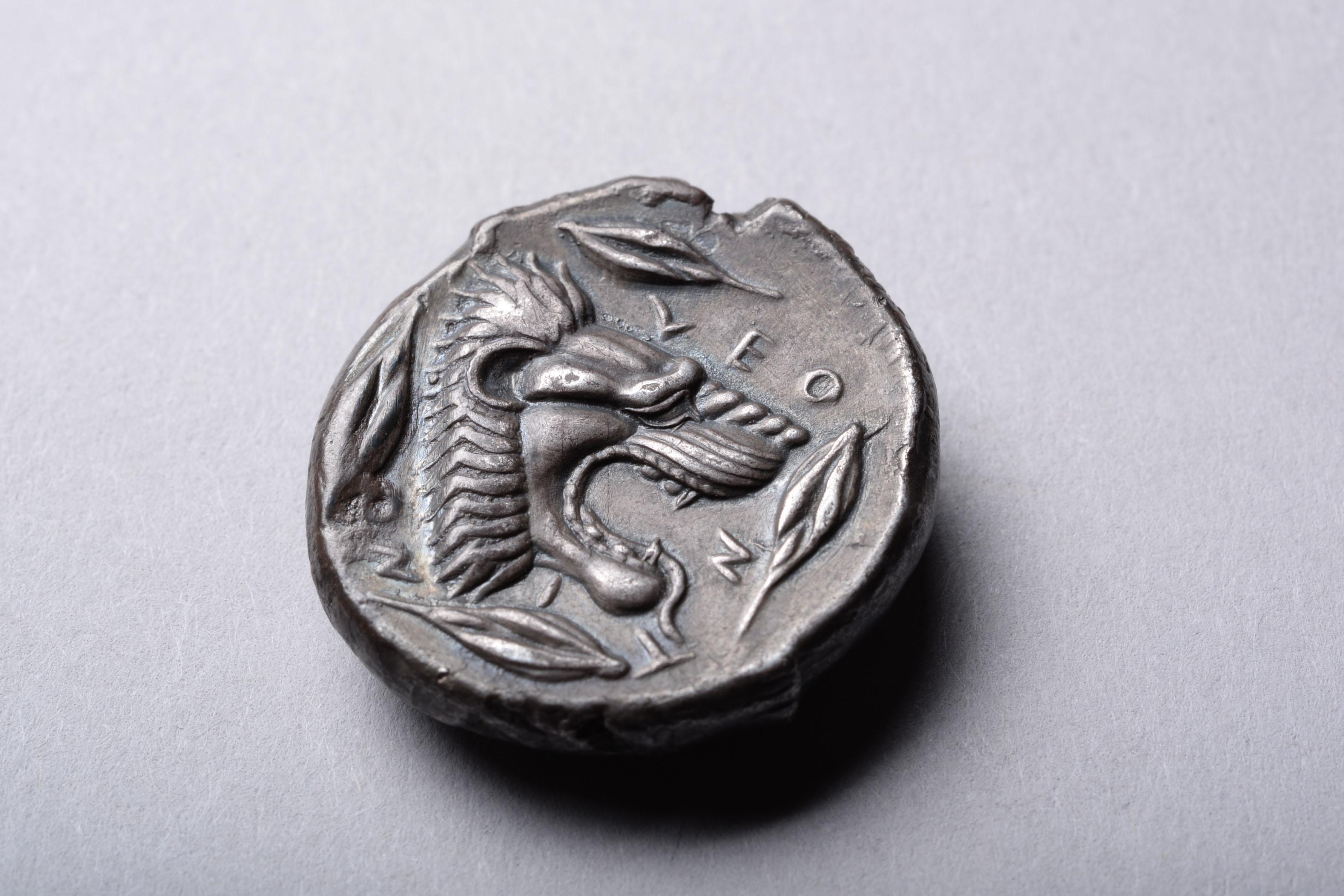 coin with lion