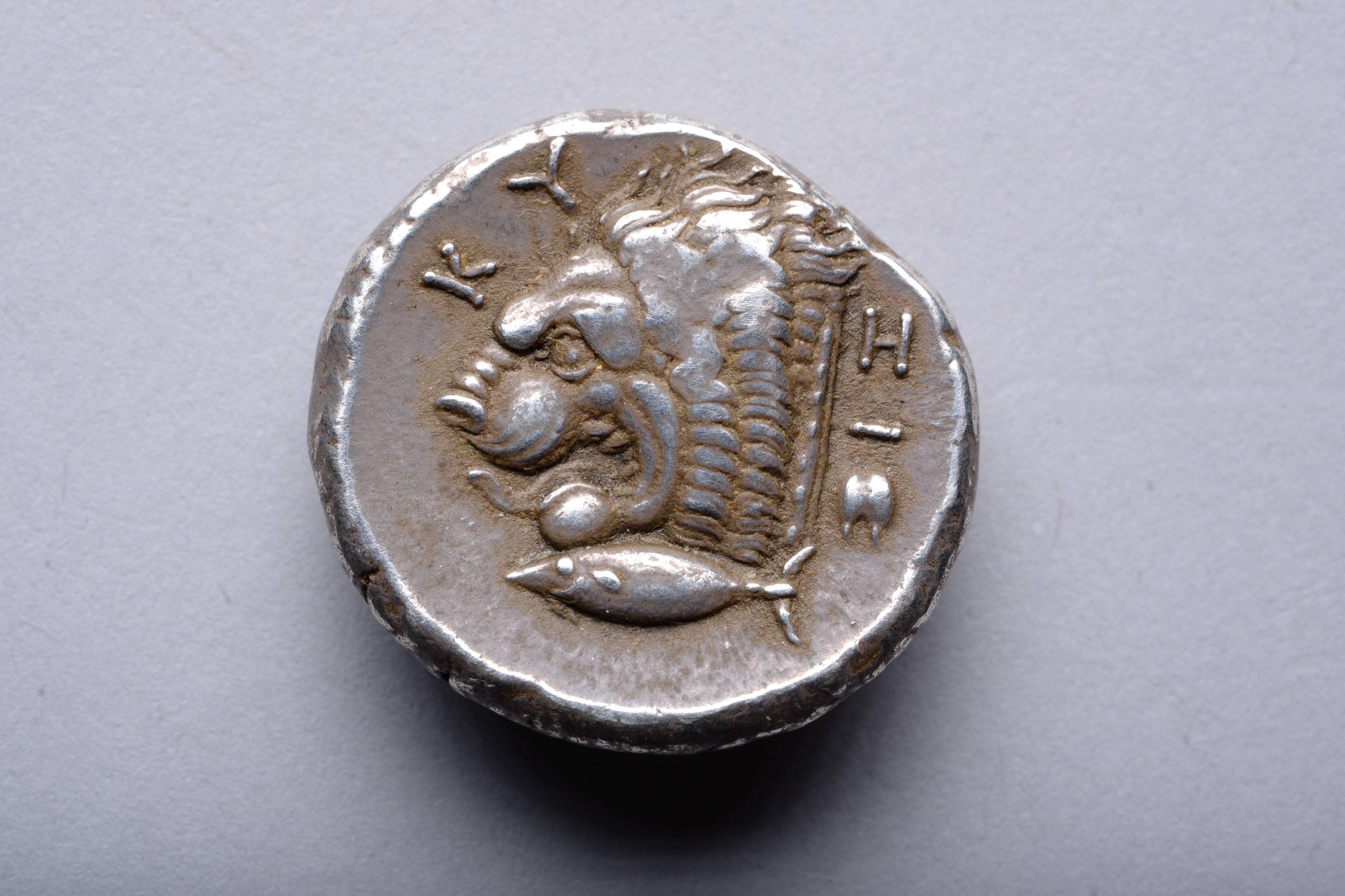 Ancient Greek Silver Tetradrachm Coin from Cyzicus, 380 BC In Excellent Condition In London, GB