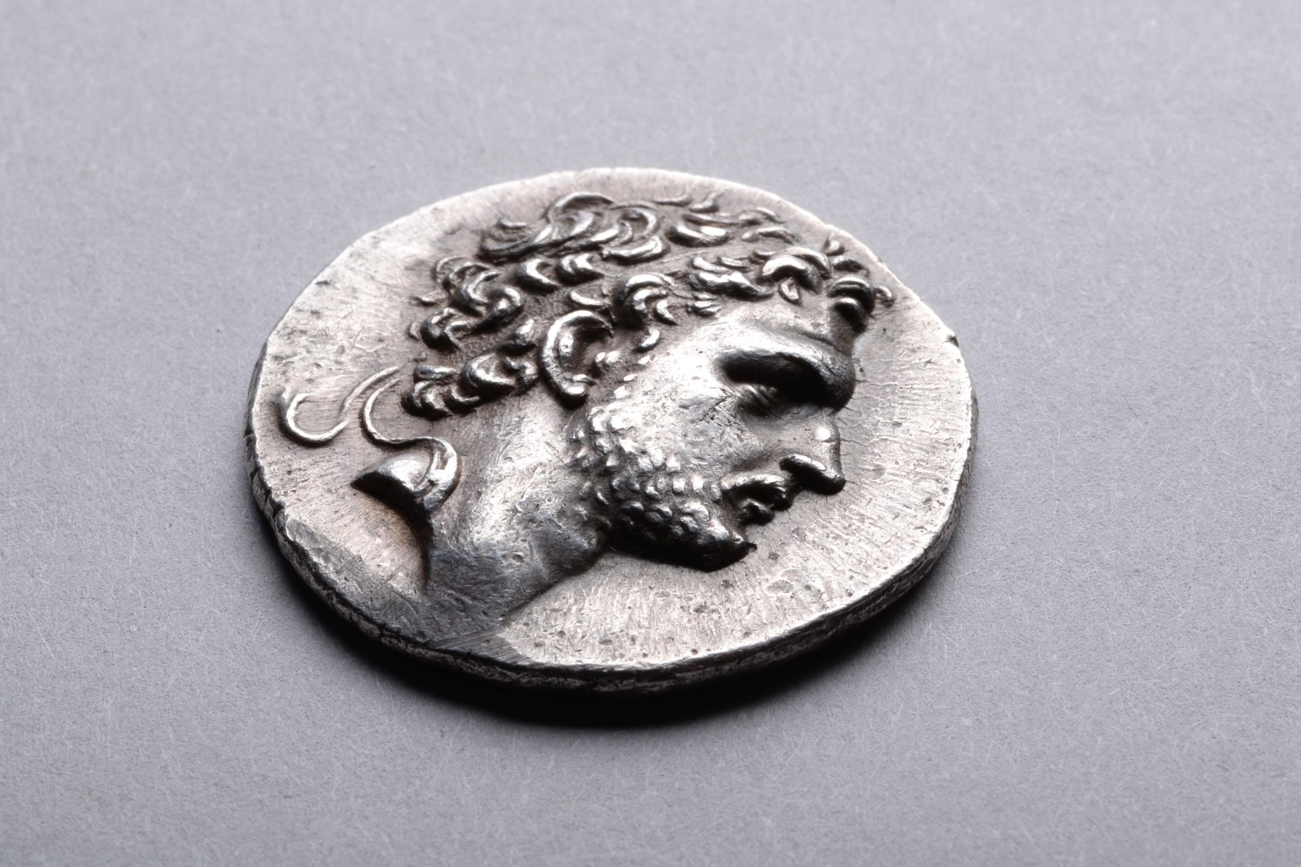 Classical Greek Ancient Greek Silver Tetradrachm Coin of King Perseus, 174 BC