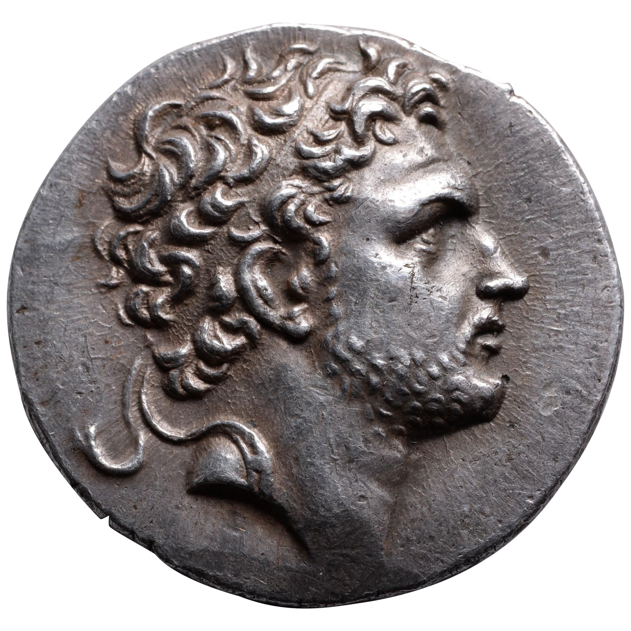 Ancient Greek Silver Tetradrachm Coin of King Perseus, 174 BC