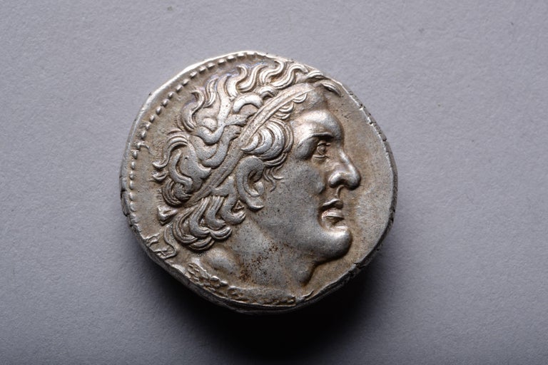 Silver coin with the effigy of Ptolemy I Soter (367 BC - 283 BC