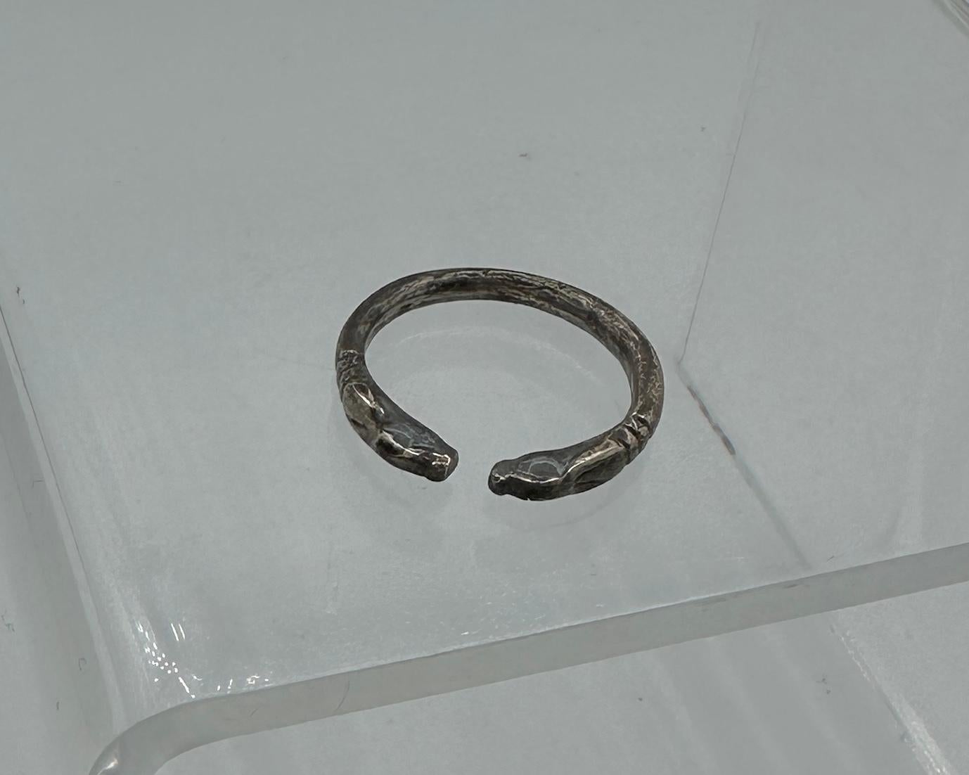 Ancient Greek Snake Ring Silver 4th century BC Wearable Museum Quality For Sale 3