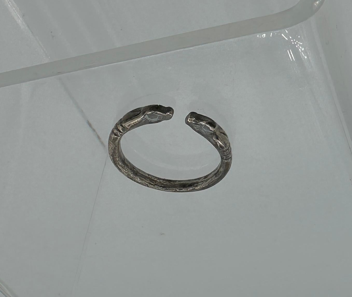 Ancient Greek Snake Ring Silver 4th century BC Wearable Museum Quality For Sale 4