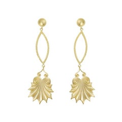 Ancient Greek Style Goddess Earrings Akrokeramo in 14k & 18k Gold