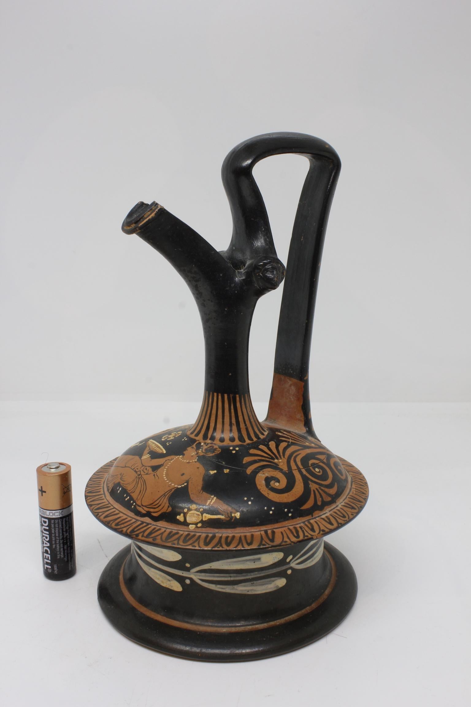 Ancient Greek Terracotta Epichysis For Sale 5